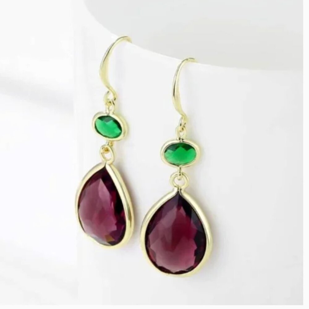 ⭐️❤️ FREE Rain Drop Tiered Round Hipster Chic Glam Elegant Classy Party Earrings